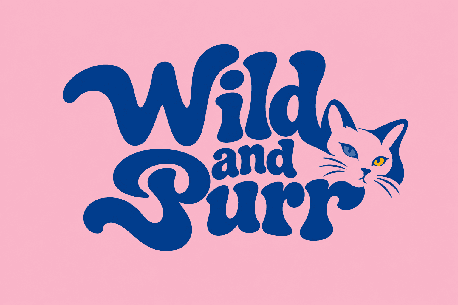 Wild and Purr cat logo and wordmark